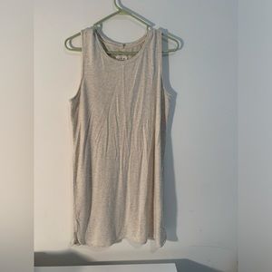 Lou & Grey Women Size Large Sleeveless Soft Dress Light Grayish/Creamish Casual